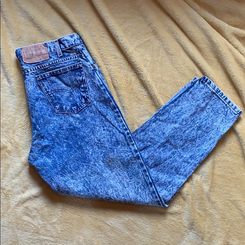 RARE ORANGE TAB acid wash 80s LEVIS!!!